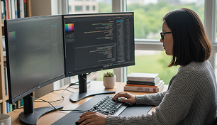 パソコン作業中画像